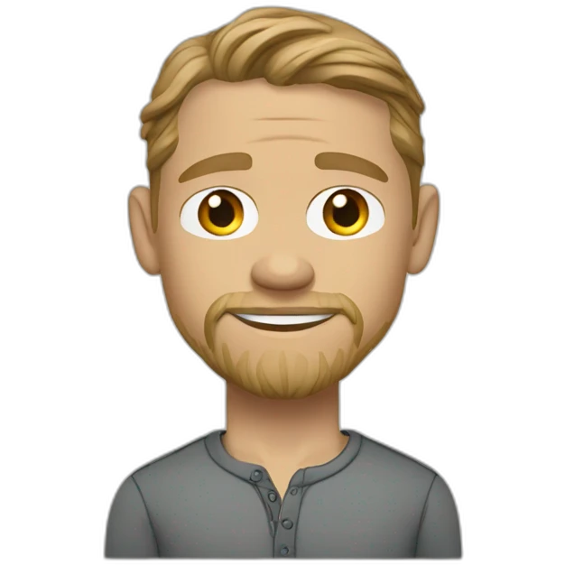 charlie hunnam cartoon wearing henley emoji