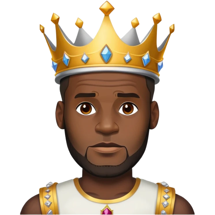 lebron james with a crown on his head emoji