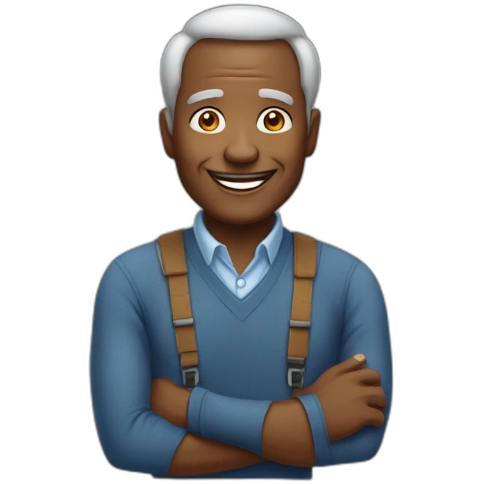 flirty senior black man emoji