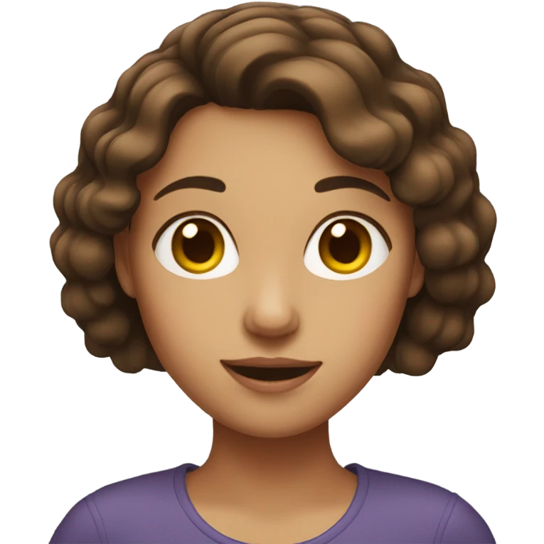Girl with brown short hair emoji