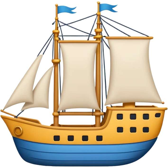 ship simplified classic emoji style less detail emoji