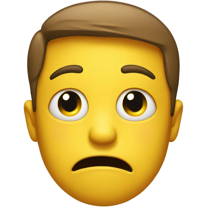 Yellow emoticon with suffering expression  emoji