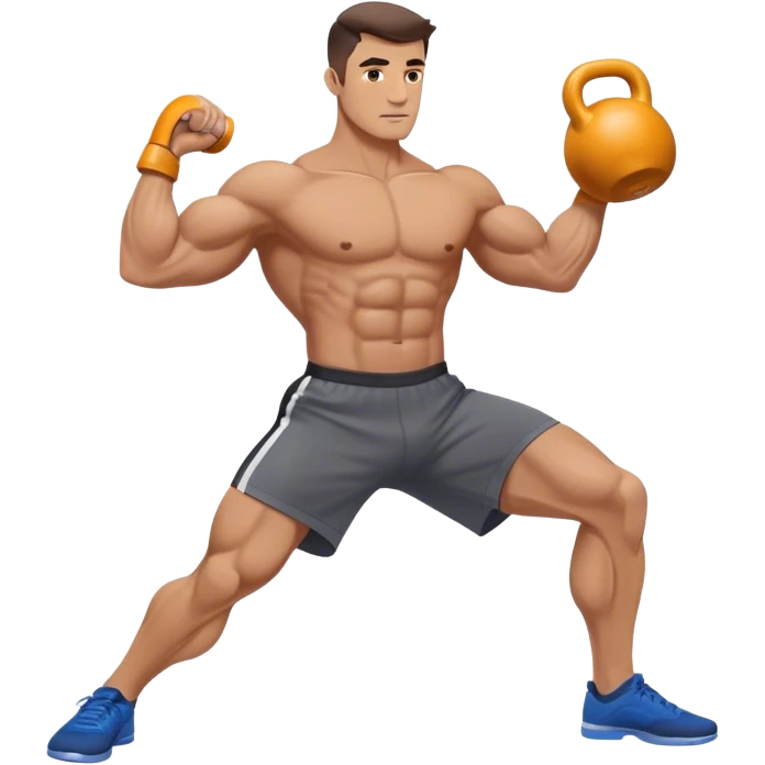 guy doing kettlebell swings emoji