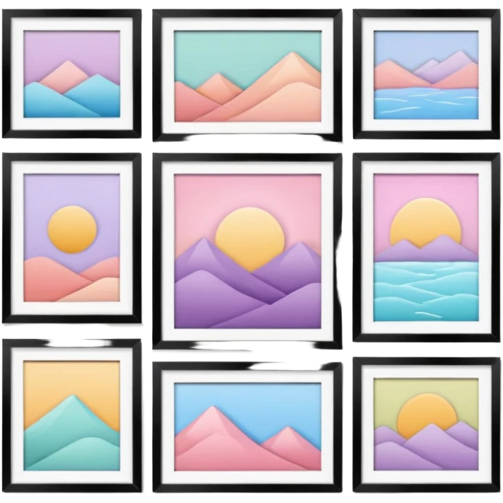 girly framed gallery of photos emoji