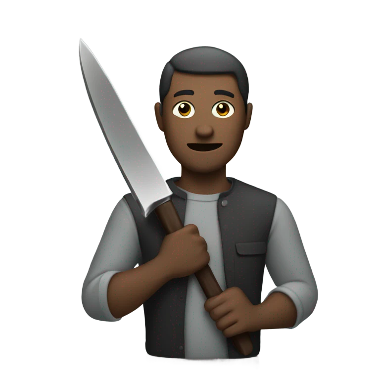 Man holding knife emoji