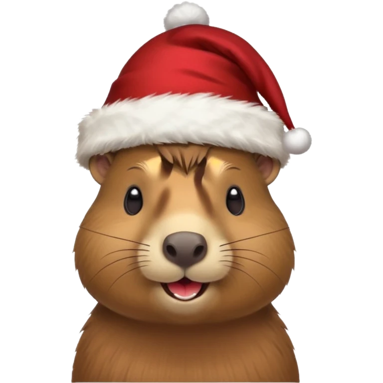 Capibara con gorro de navidad emoji