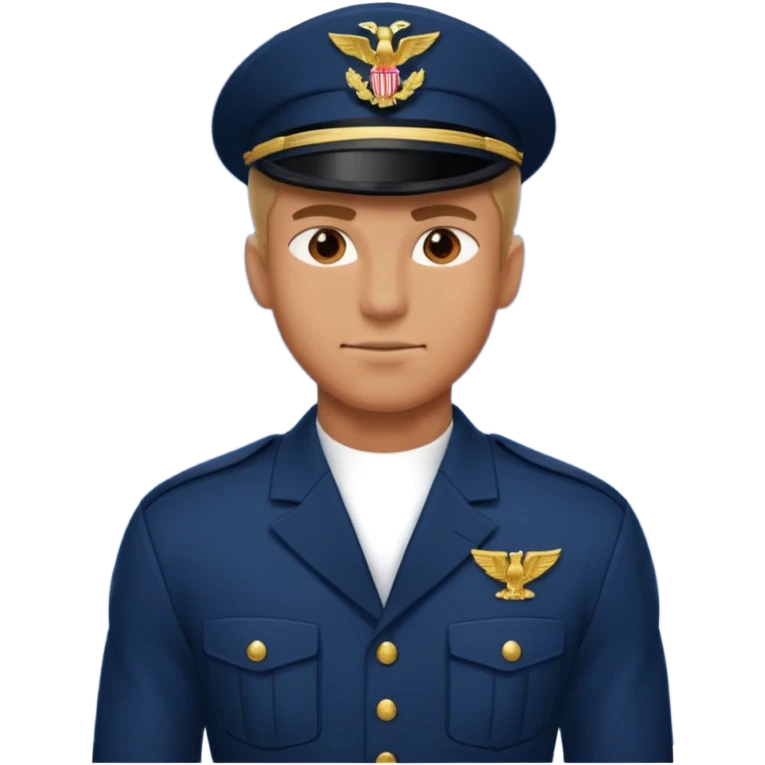 a big powerful fighter of the navy emoji