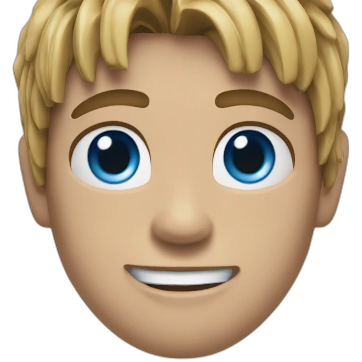 Bodhi from point break with a tooth gap and blue eyes emoji