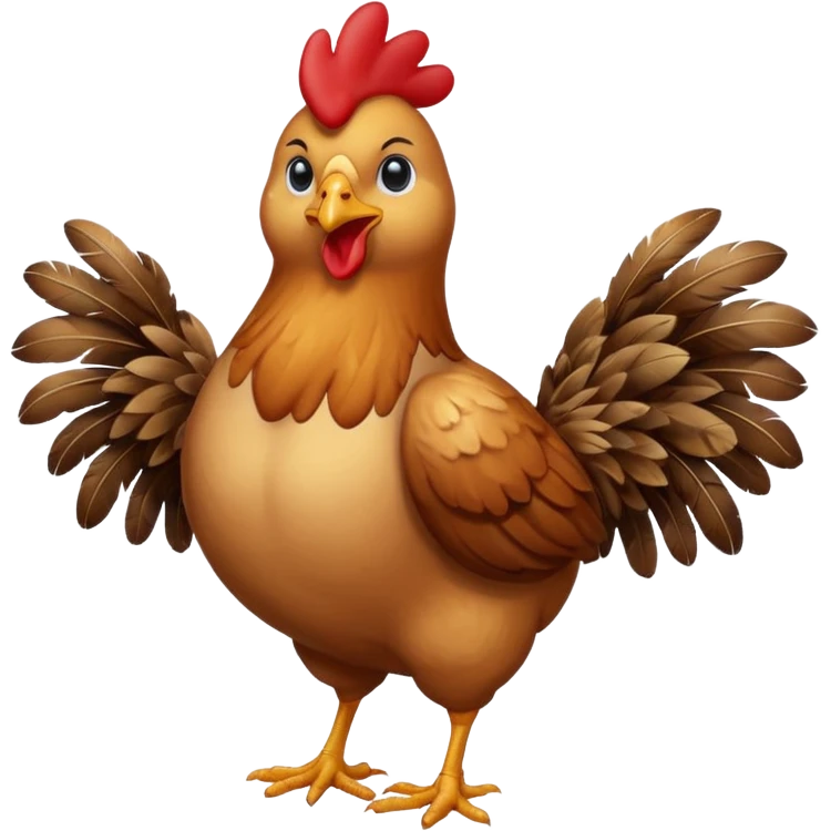 chicken doing a salute  emoji