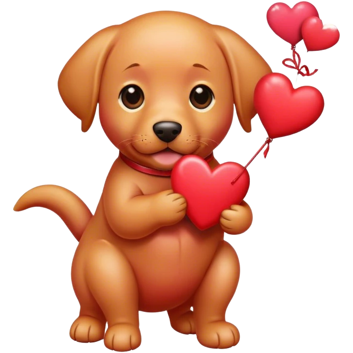 Red lab valentines emoji