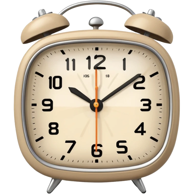 alarm oclock aesthetic and ios.18.1 and to show six in the morning color beige emoji