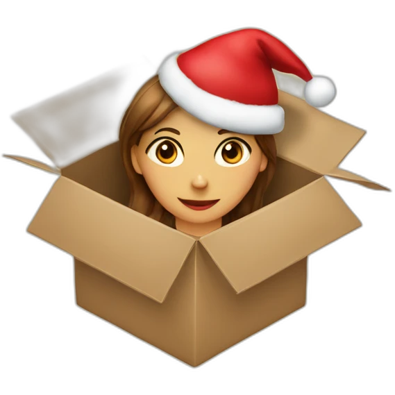 christmas girl in the box emoji