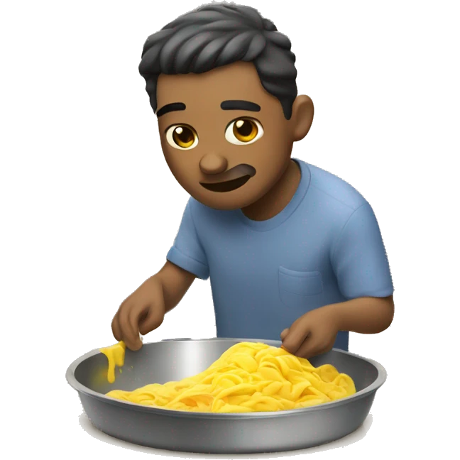 Chico lavando los platos  emoji