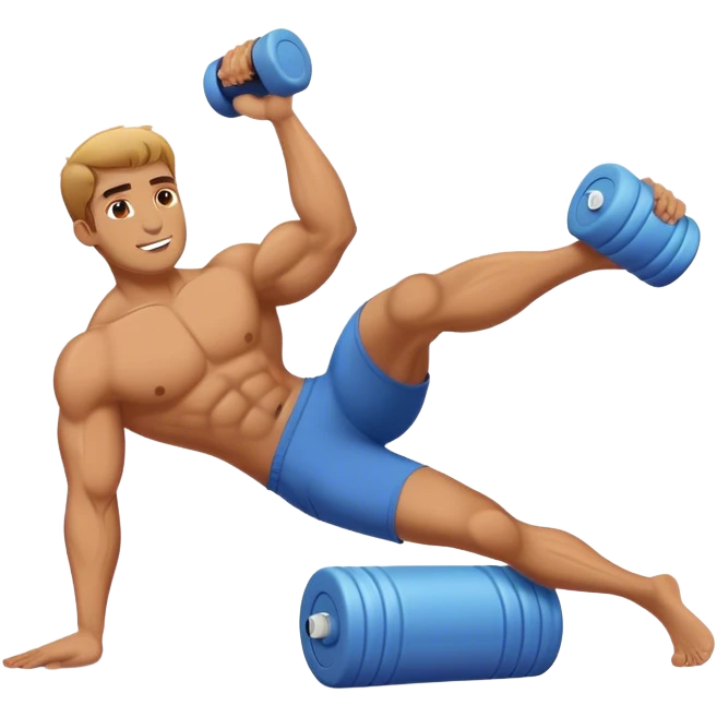 buff guy foam-roller emoji