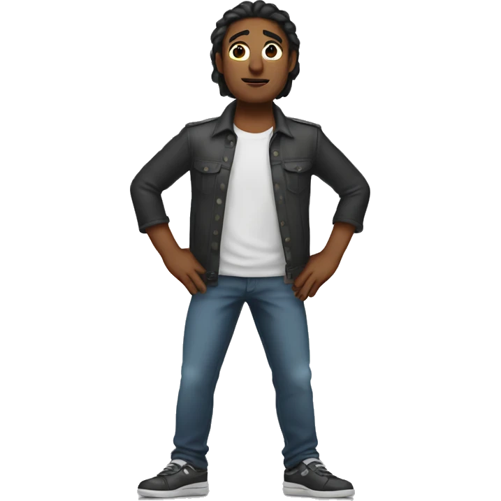 T-pose wit eyes closed emoji