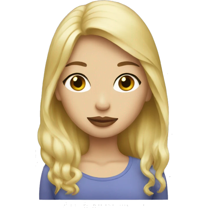 Kiss blond woman  emoji