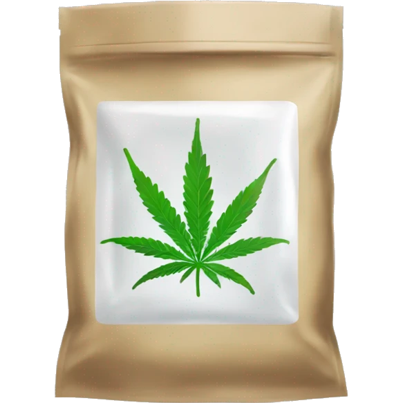 clear bag of cbd emoji
