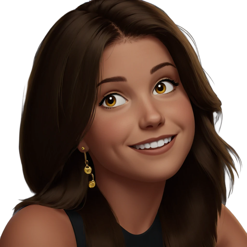 smiling girl with earrings emoji