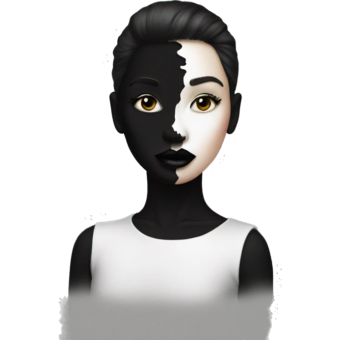 A black lipstick kiss  emoji