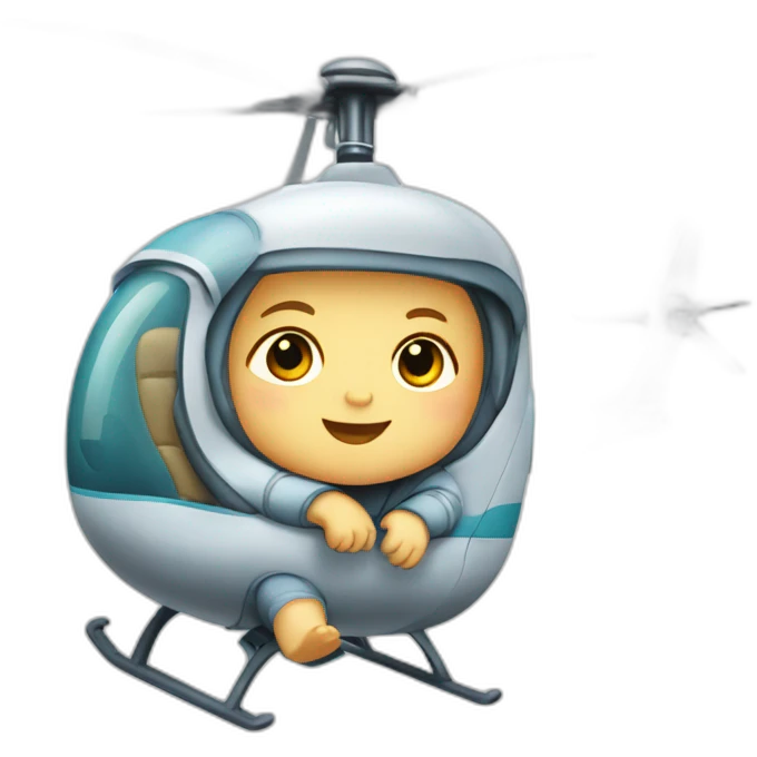 Baby in hélicoptère emoji