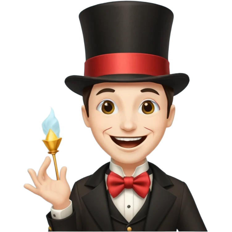 A magician laughing 🤣 emoji