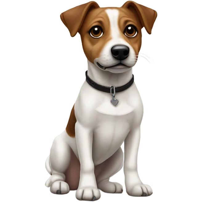 Staffordshire cross Jack Russel dog emoji