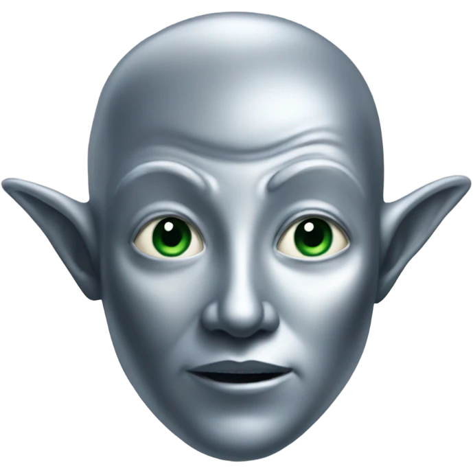 alien Pleiadian male in silver dress, full figure emoji