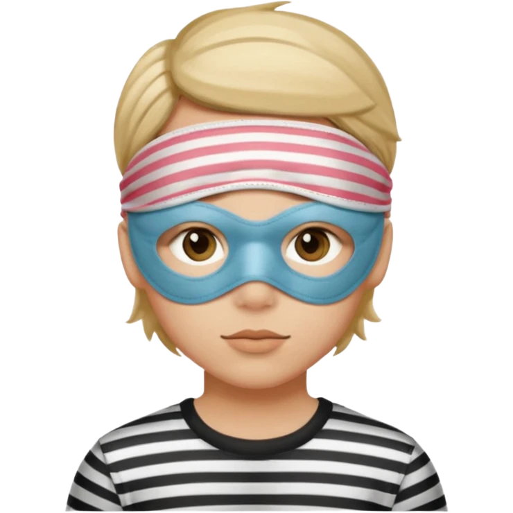 A theif robber emoji,Stripped shirt.eye mask. emoji