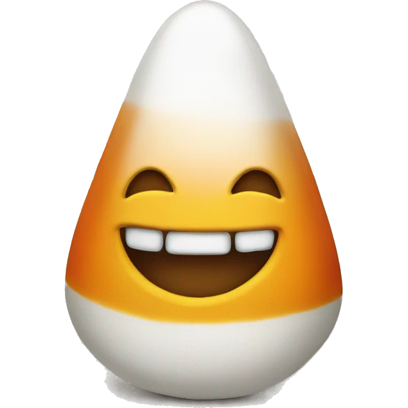 Candy corn smiley face emoji