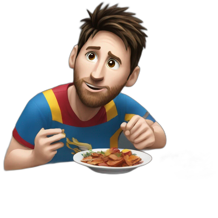 Messi comiendo asado emoji