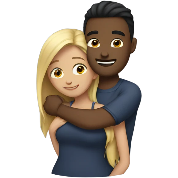 Couple hugging emoji