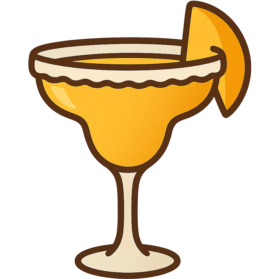 flat toon mango margarita emoji