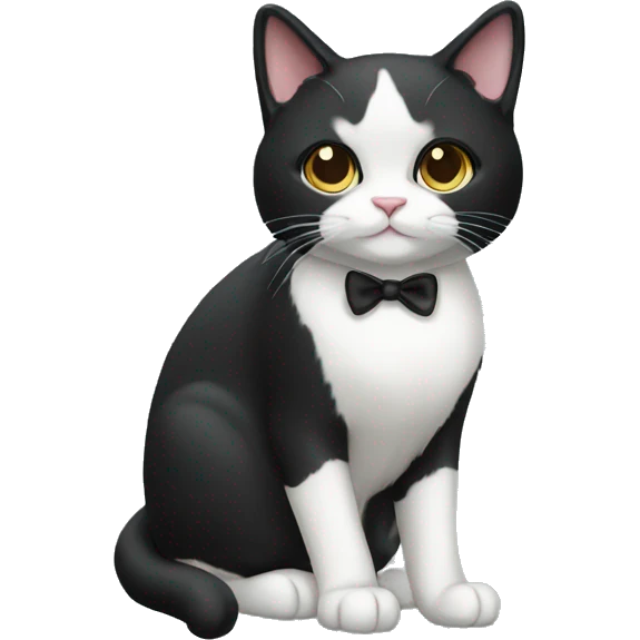 Tuxedo Cat Breed Full Body emoji