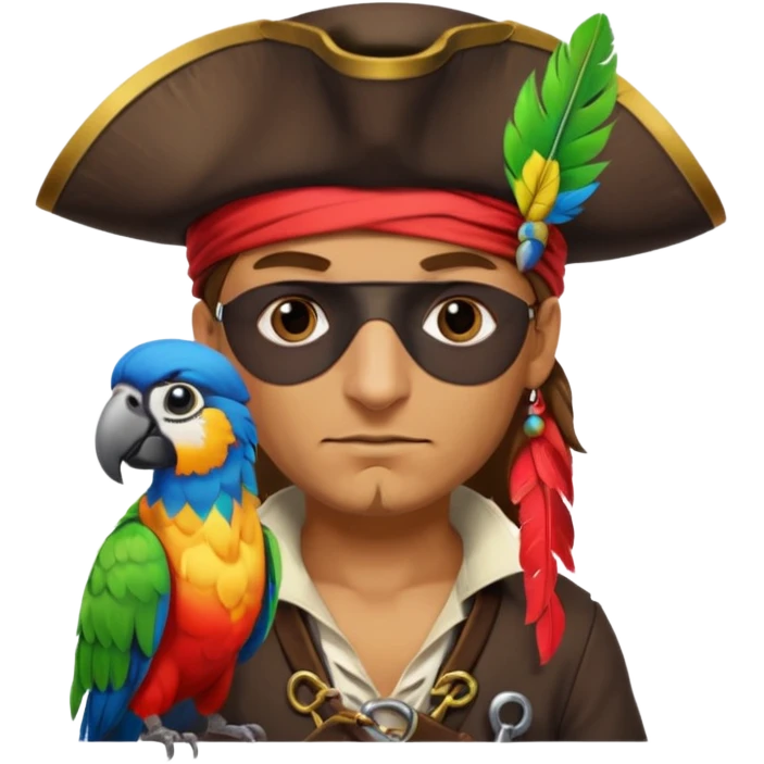pirate and parrot emoji