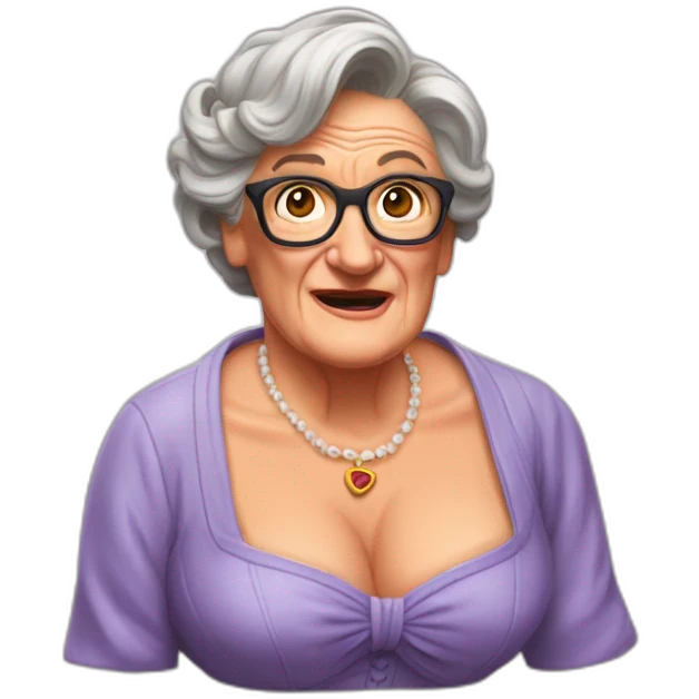 Mrs Doubtfire burned chest emoji