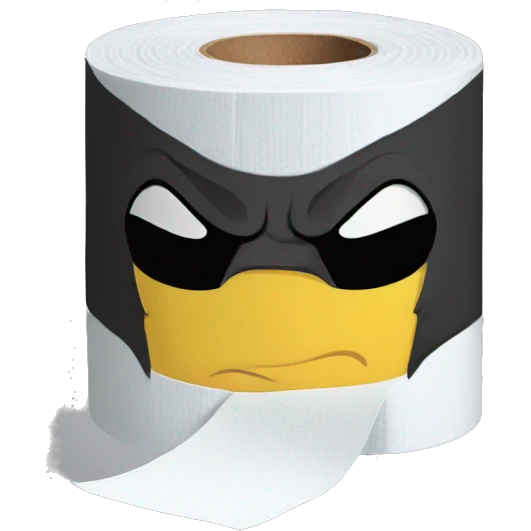 Superhero toilet paper emoji