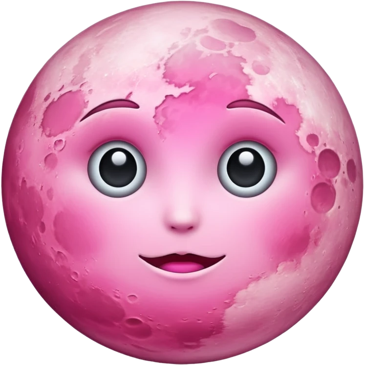 Pink moon emoji