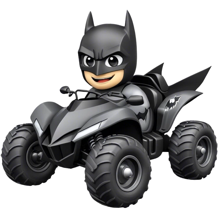 batmobile atv raptor 700 with a smile emoji
