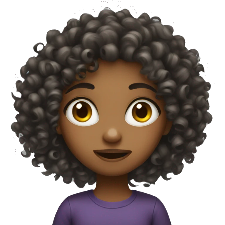 Crazy curly girl  emoji