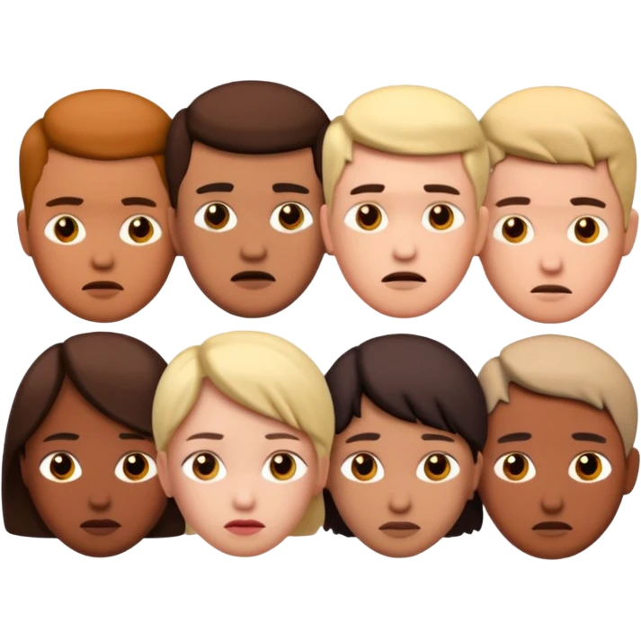 disapointment people, 3D emoji