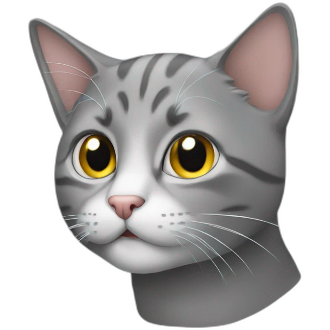 Cat grey emoji