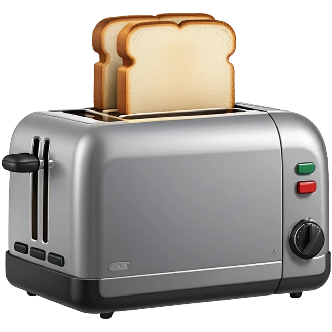 A low-resolution 8-bit pixel art emoji of a toaster, blocky and retro-style, with visible square pixels and a limited color palette. emoji