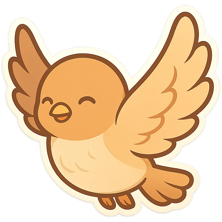 一只飞翔的小鸟 emoji