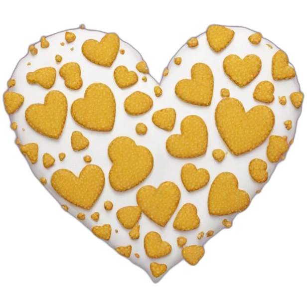 Heart with flakes emoji