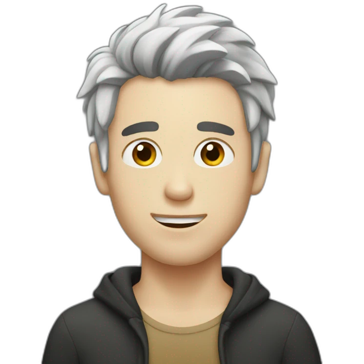 Drunk white boy with black hair emoji