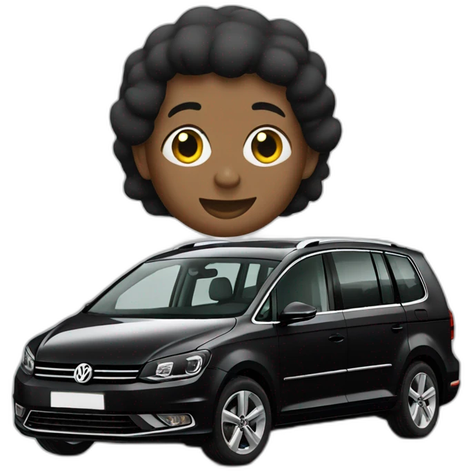 Black Volkswagen touran emoji