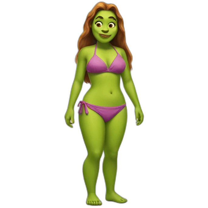 Shrek Fiona wearing bikini emoji