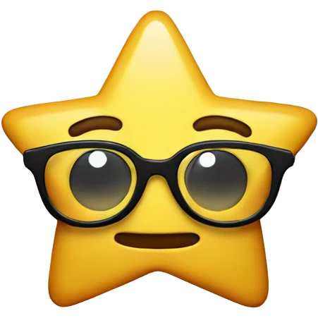 Star with glasses on  emoji