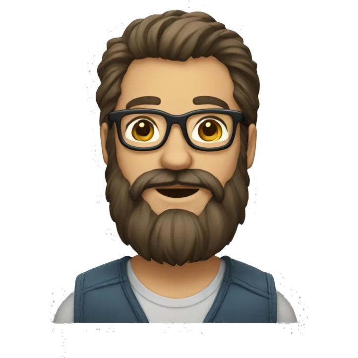 Un barbu à lunette  emoji