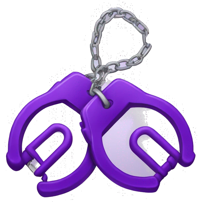 Purple handcuffs  emoji